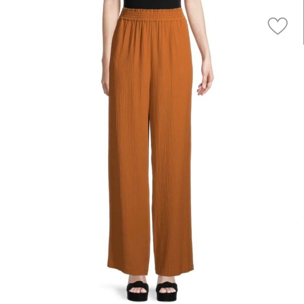 Crinkle-Texture Pants